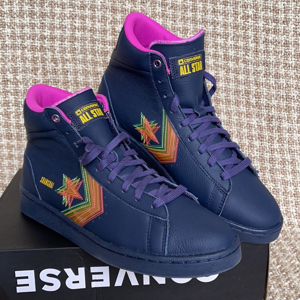 Converse Pro Leather Hi Obsidian/Hyper Magenta WMNS - Picture 7 of 16